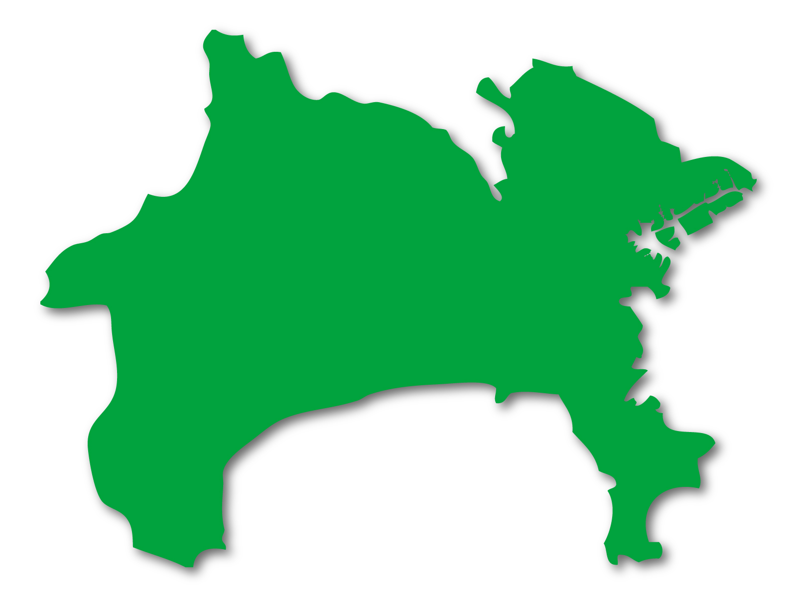 神奈川県の地図